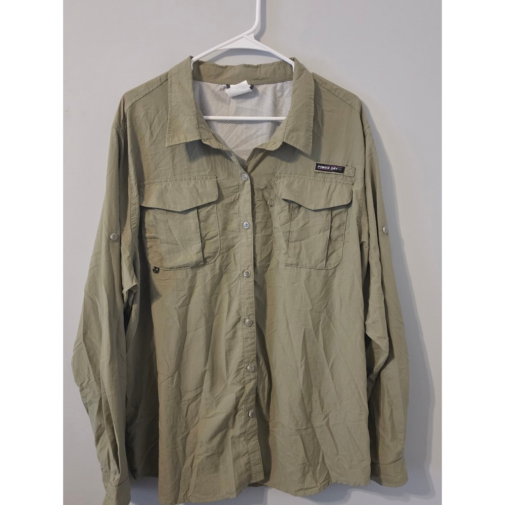 Little Donkey Andy Power Dry XD Shirt Mens XXL Olive Green Long Sleeve Hiking